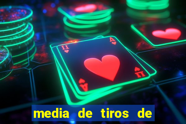 media de tiros de meta por jogo